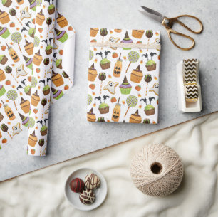 Halloween Cupcakes und Süßigkeiten Geschenkpapier