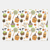 Halloween Cupcakes und Süßigkeiten Geschenkpapier Set (Vorderseite)