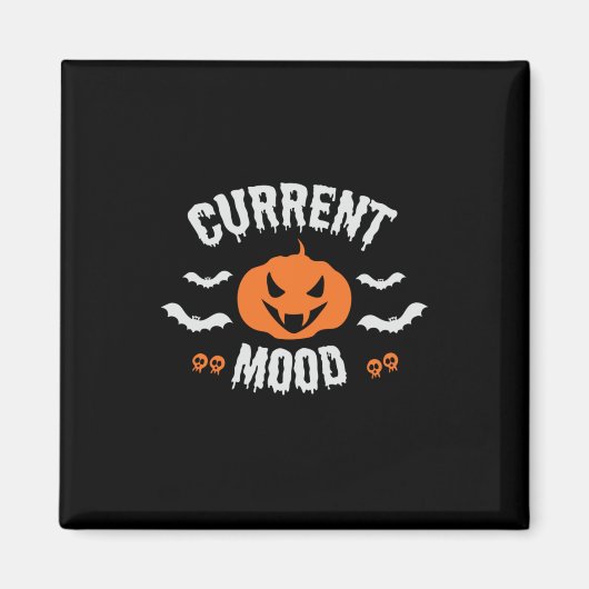 Halloween Current Mood Pumpkin Birthday Magnet (Vorne)