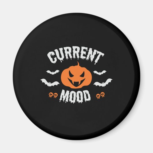 Halloween Current Mood Pumpkin Birthday Magnet (Vorne)