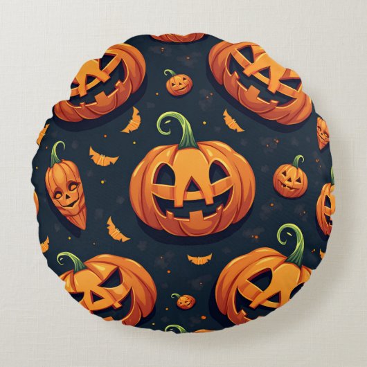Halloween Cushion Rundes Kissen (Vorderseite)
