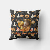 Halloween Custom Baby's Name & Motivierend Angebot Kissen (Rückseite)