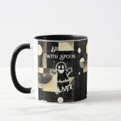 Halloween custom - Braut mit Spook Ghost Black Tasse (Links)