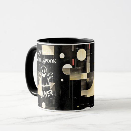 Halloween custom - Braut mit Spook Ghost Black Tasse (Vorderseite Links)