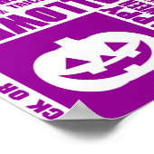 Halloween Custom Cool Whimsical Typografie Lila Poster (Ecke)