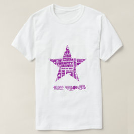 Halloween Custom Cool Whimsical Typografie Lila T-Shirt