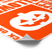 Halloween Custom Cool Whimsical Typografy Orange Poster (Ecke)