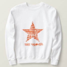 Halloween Custom Cool Whimsical Typografy Orange Sweatshirt