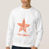 Halloween Custom Cool Whimsical Typografy Orange Sweatshirt (Vorderseite)