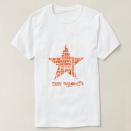 Halloween Custom Cool Whimsical Typografy Orange T-Shirt