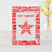 Halloween Custom Cool Whimsical Typografy Red Karte (Gelbe Blume)