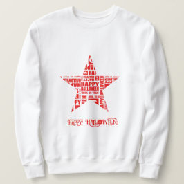 Halloween Custom Cool Whimsical Typografy Red Sweatshirt