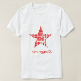 Halloween Custom Cool Whimsical Typografy Red T-Shirt