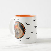 Halloween Custom Foto Happy Halloween Zweifarbige Tasse (Vorderseite Links)