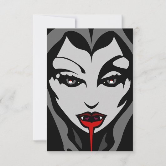 Halloween Custom Halloween Vampire Card Einladung (Vorderseite)