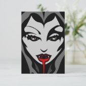 Halloween Custom Halloween Vampire Card Einladung (Stehend Vorderseite)