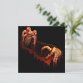 Halloween Custom Halloween Zombie Card Einladung (Stehend Vorderseite)