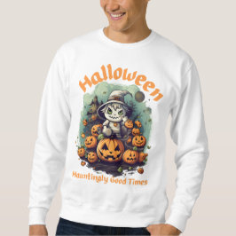 Halloween Custom Pumpkin & Ghost for Paares Sweatshirt
