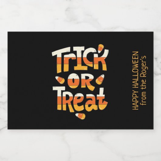 Halloween Custom Trick oder Treat Alkoholflaschenetikett (Einzelnes Label)