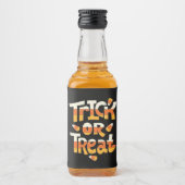 Halloween Custom Trick oder Treat Alkoholflaschenetikett (Vorderseite)