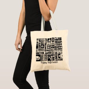 Halloween Custom Whimsical Cool Typografy Pattern Tragetasche