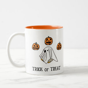 Halloween Custom Whimsical Funny Ghosts Zweifarbige Tasse