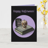 Halloween Custom Whimsical Funny Modern Lila Karte (Gelbe Blume)