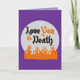 Halloween Custom Whimsical Funny Modern Lila Karte