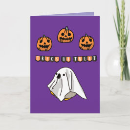 Halloween Custom Whimsical Funny Modern Lila Karte