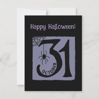 Halloween Custom Whimsical Funny Modern Lila Postkarte