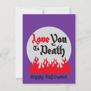 Halloween Custom Whimsical Funny Modern Lila Postkarte