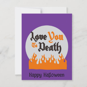 Halloween Custom Whimsical Funny Modern Lila Postkarte