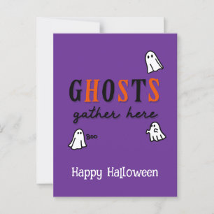 Halloween Custom Whimsical Funny Modern Lila Postkarte