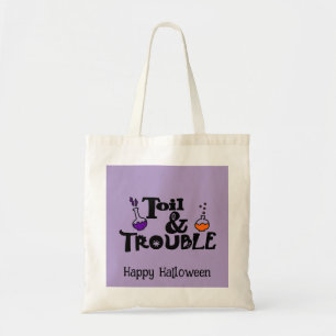 Halloween Custom Whimsical Funny Modern Lila Tragetasche