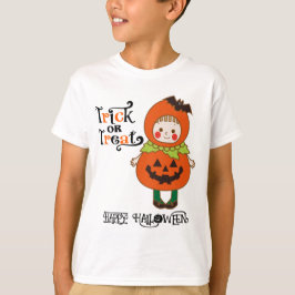 Halloween Custom Whimsical Funny Niedlich Pumpkin  T-Shirt