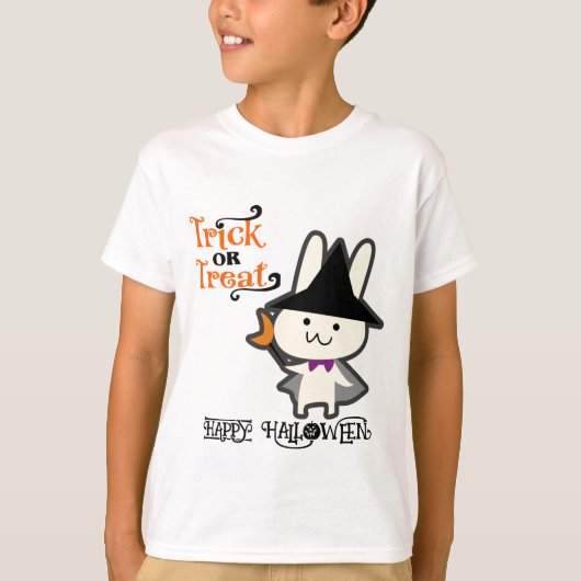 Halloween Custom Whimsical Funny Niedlich Rabbit T-Shirt (Vorderseite)