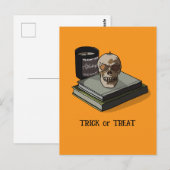Halloween Custom Whimsical Funny Skull Postkarte (Vorne/Hinten)
