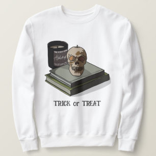 Halloween Custom Whimsical Funny Skull Sweatshirt