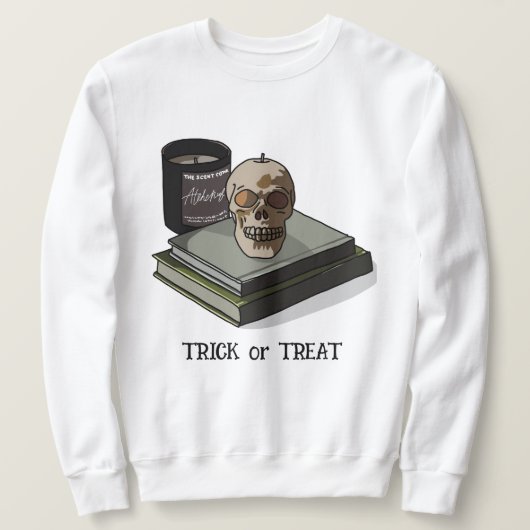 Halloween Custom Whimsical Funny Skull Sweatshirt (Design vorne)