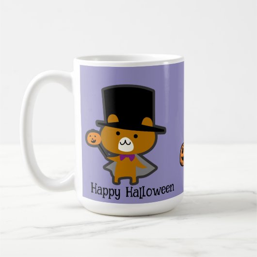 Halloween Custom Whimsical Niedlich Wizard Bear Kaffeetasse (Links)