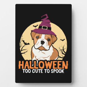 Halloween Cute Bulldog Dog Halloween Fotoplatte
