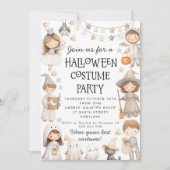 Halloween Cute Costume Party Invitation Einladung (Vorderseite)