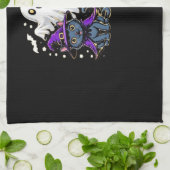 Halloween Cute Ghost Pumpkin Cat Classic T-Shirt_3 Geschirrtuch (Gefaltet)