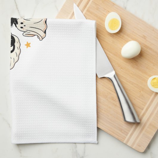 Halloween Cute Ghosts Bats Black Cats Oversized T- Geschirrtuch (Viertel Falte)