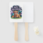 Halloween Cute Highland Cow (2) Fächer (Vorne und Hinten)