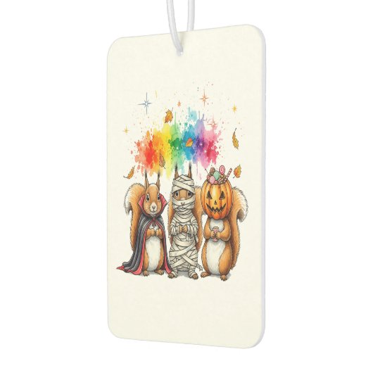 Halloween Cute Squirrels Costume Autolufterfrischer (Links)