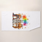 Halloween Cute Squirrels Costume Badehandtuch (Badehandtuch)