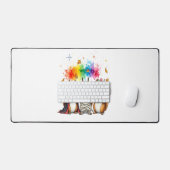 Halloween Cute Squirrels Costume Schreibtischunterlage (Tastatur & Maus)