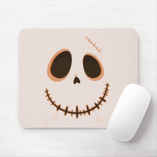 Halloween Cute Stitched Skull Mousepad (Mit Mouse)