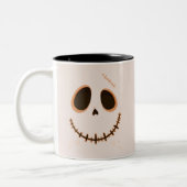 Halloween Cute Stitched Skull Skeleton Coffee Mug Zweifarbige Tasse (Links)